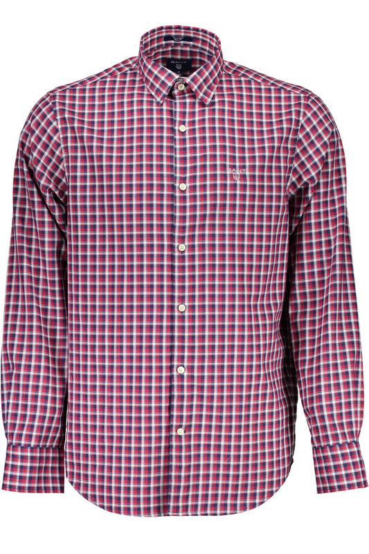 Classic Red Cotton Long Sleeve Shirt