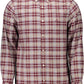 Elegant Red Button-Down Men's Shirt
