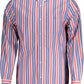 Elegant Red Button-Down Long-Sleeved Shirt