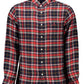 Elegant Red Button-Down Regular Fit Shirt