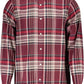 Classic Red Button-Down Cotton Shirt