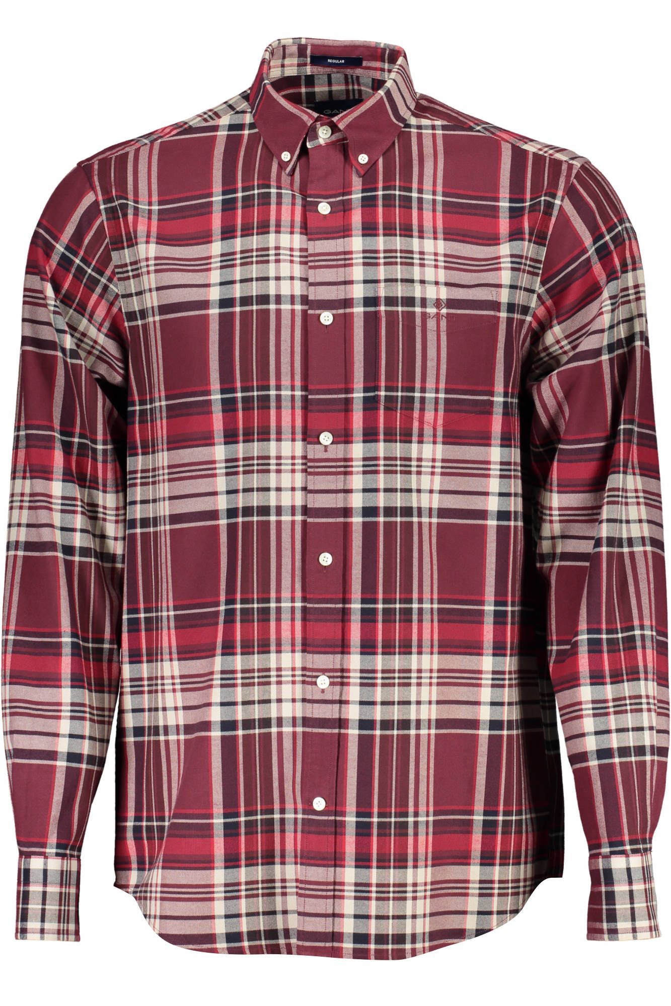 Classic Red Button-Down Cotton Shirt