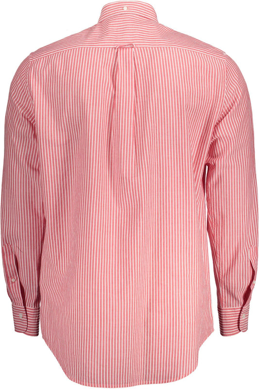 Elegant Red Long-Sleeved Gentleman's Shirt