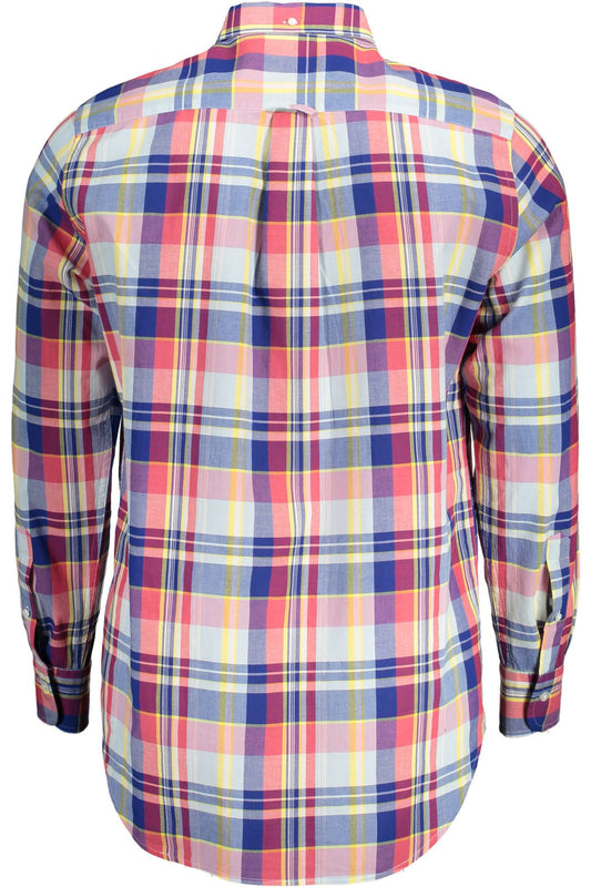 Classic Red Cotton Button-Down Men's Shirt