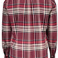 Classic Red Button-Down Cotton Shirt