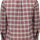 Elegant Red Button-Down Men's Shirt