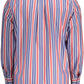 Elegant Red Button-Down Long-Sleeved Shirt