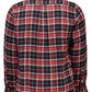 Elegant Red Button-Down Regular Fit Shirt