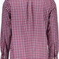 Elegant Red Long Sleeve Italian Collar Shirt