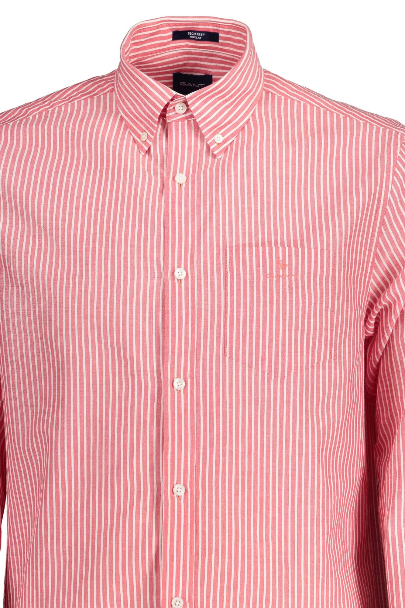 Elegant Red Long-Sleeved Gentleman's Shirt