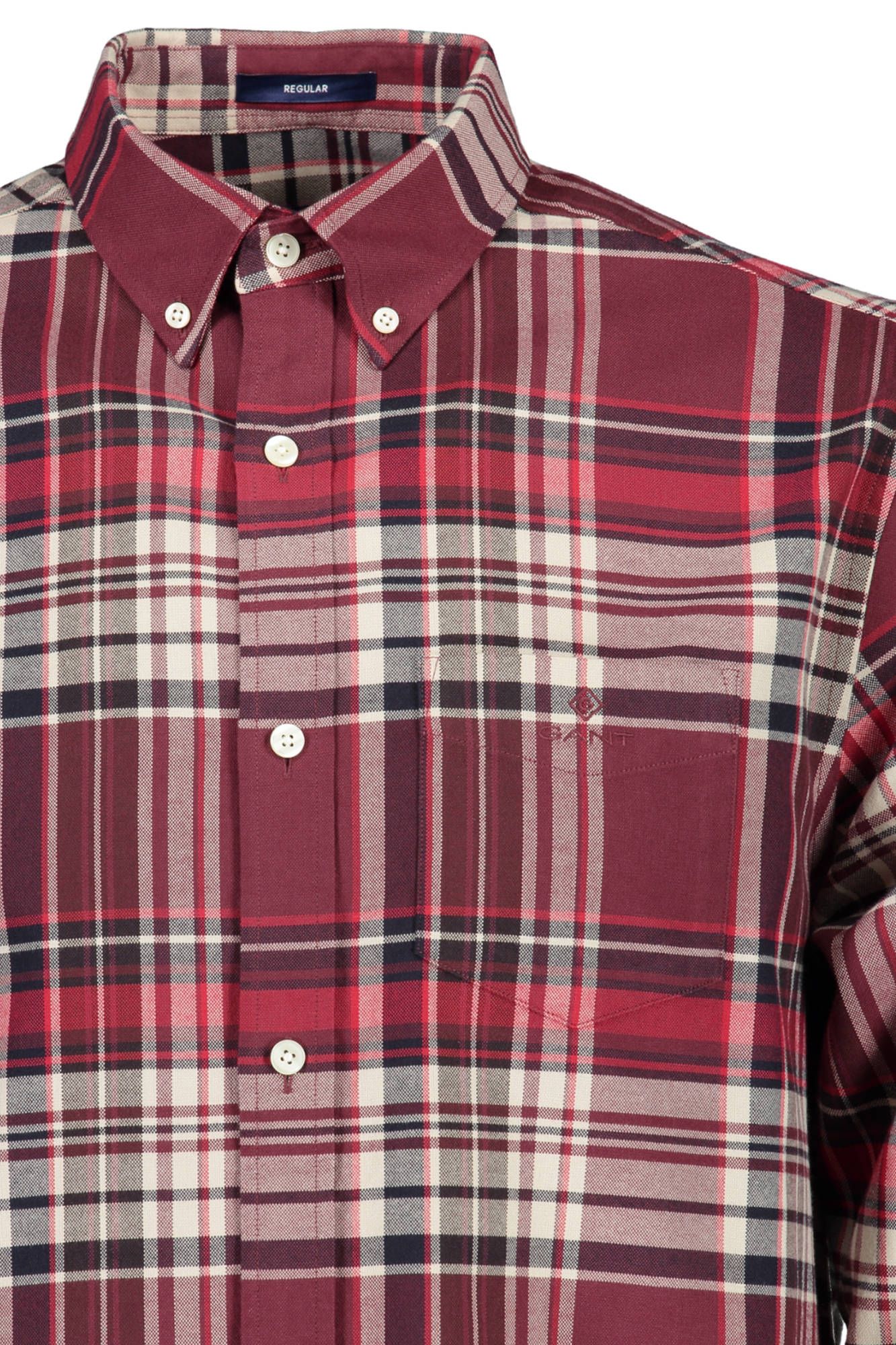 Classic Red Button-Down Cotton Shirt