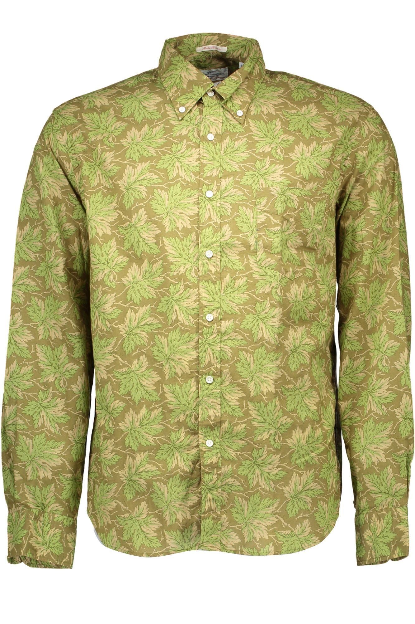 Elegant Green Long Sleeve Men's Shirt