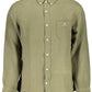 Summer Green Linen Short Sleeve Shirt