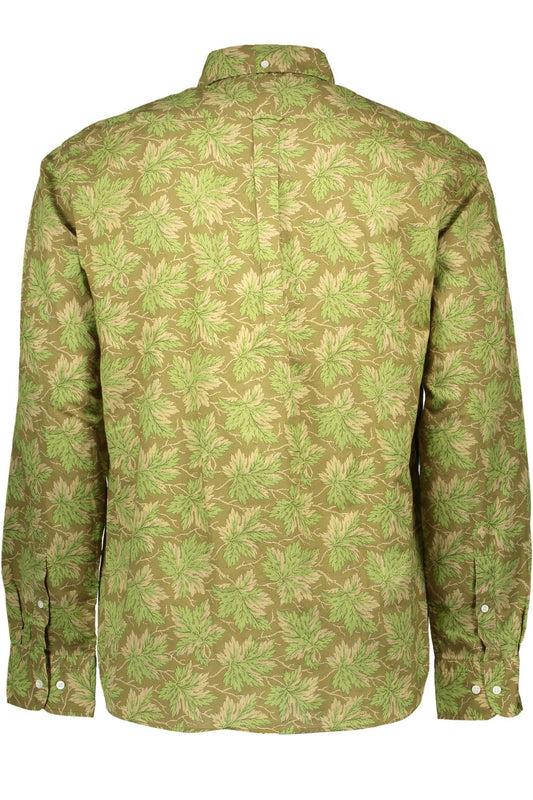 Elegant Green Long Sleeve Men's Shirt