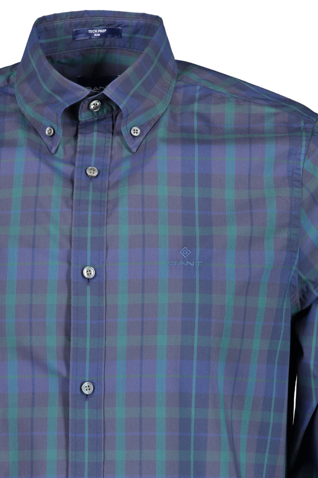 Elegant Green Cotton Slim Shirt for Men