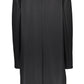 Chic Black Wool Long Sleeve Coat