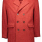 Elegant Red Long Sleeve Coat
