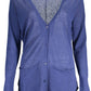 Elegant Long Sleeve Blue Cardigan