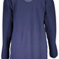 Elegant Blue Wool Long Sleeve Cardigan