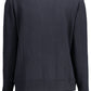 Chic Blue Organic Cotton Cardigan with Embroidery