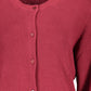 Chic Red Long-Sleeve Buttoned Cardigan