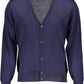 V-Neck Wool Cardigan in Sumptuous Blue