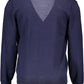 V-Neck Wool Cardigan in Sumptuous Blue
