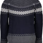 Elegant Wool Zip Cardigan with Contrast Details