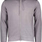 Elegant Gray Wool Hooded Cardigan