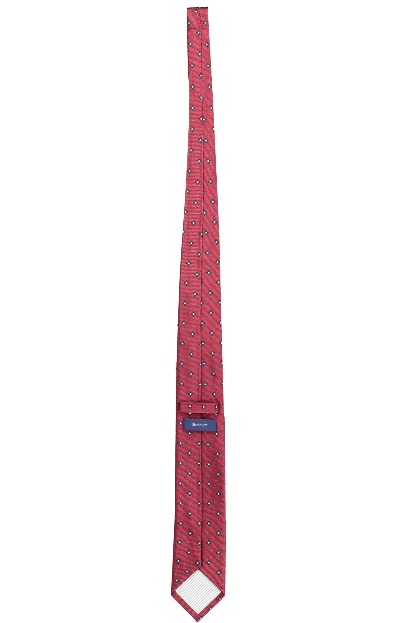 Elegant Red Silk Tie with Contrasting Details