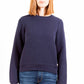 Elegant Blue Cotton Sweatshirt with Classic Logo