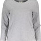 Chic Gray Side-Zip Sweatshirt with Elastane Blend