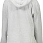 Chic Gray Hooded Sweatshirt with Side Slits