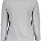 Chic Gray Side-Zip Sweatshirt with Elastane Blend