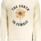 Chic Beige Cotton Sweatshirt with Logo Print