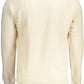 Beige Cotton Crewneck Sweater with Logo Print