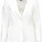 Elegant White Cotton Classic Jacket