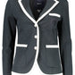 Chic Contrast Details Blue Cotton Jacket