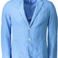 Elegant Light Blue Cotton Jacket
