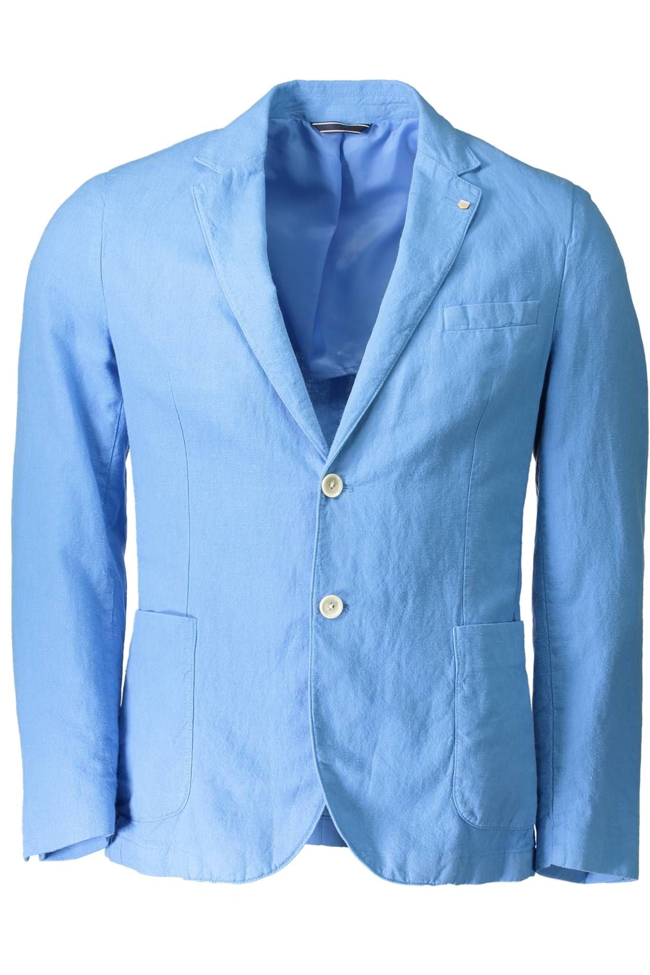 Elegant Light Blue Cotton Jacket