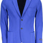 Elegant Light Blue Classic Cotton Jacket