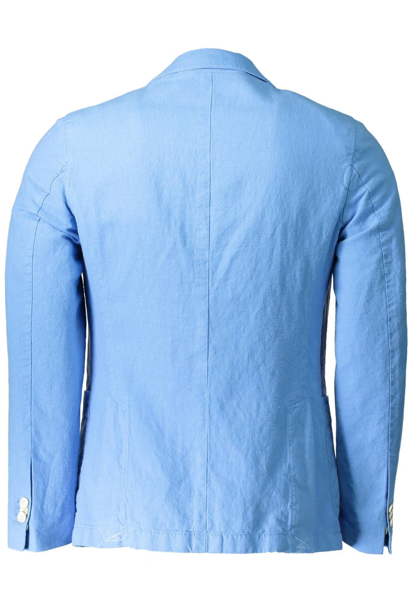 Elegant Light Blue Cotton Jacket