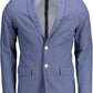 Chic Slim-Fit Blue Jacket with Elegant Detailing