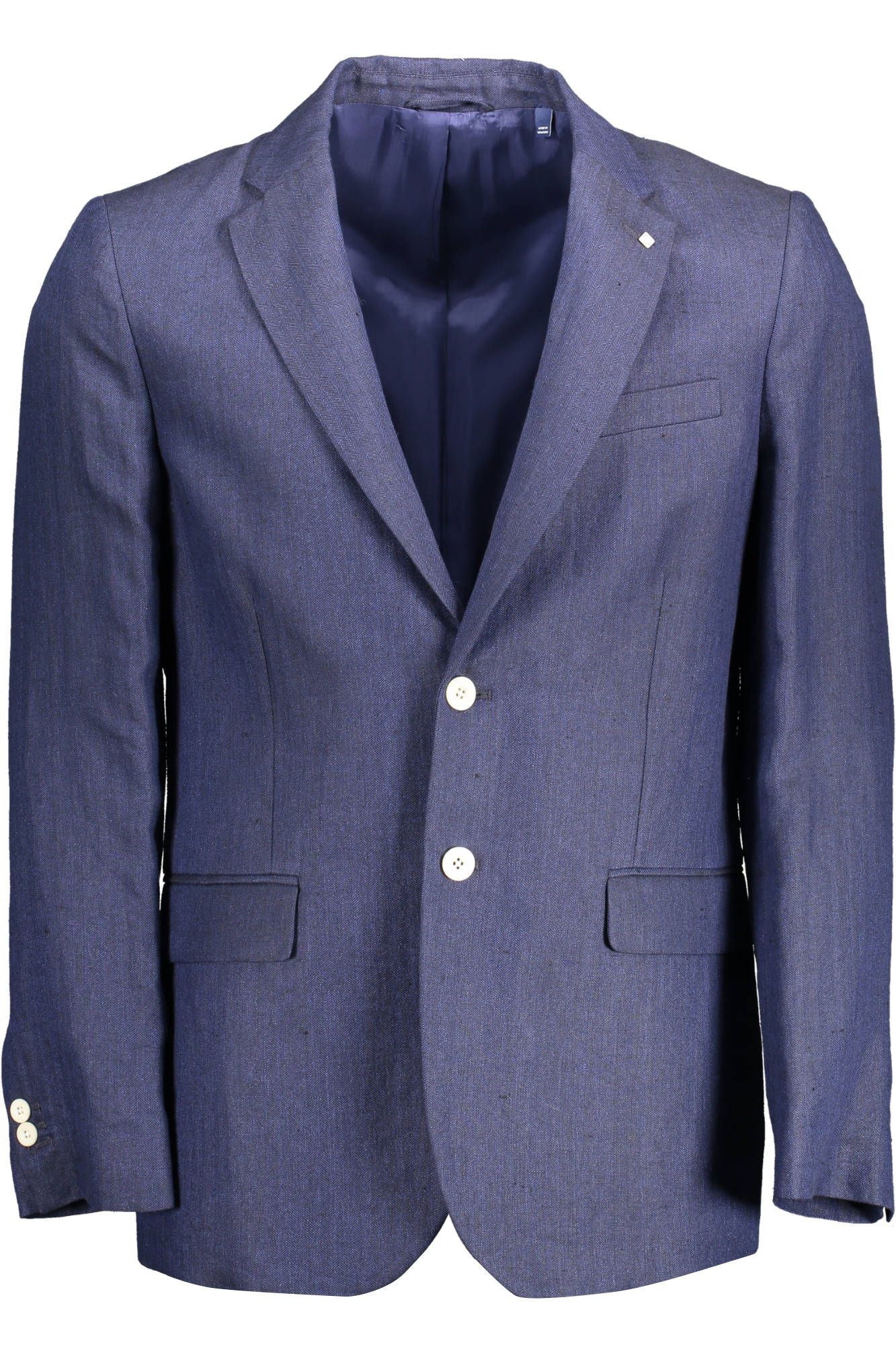 Elegant Linen Blue Jacket for Men