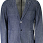 Elegant Long Sleeve Classic Jacket in Blue