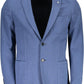Elegant Cotton Blend Blue Jacket