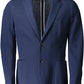 Elegant Blue Cotton Classic Jacket