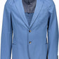 Elegant Classic Cotton Jacket in Blue