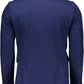 Chic Blue Cotton Classic Jacket
