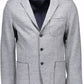 Elegant Gray Wool Blend Jacket